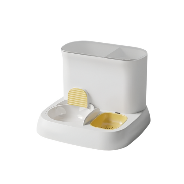 Elosung Pet Automatic Feeding Water Dispenser Ceramic Bowl Milk Yellow 28.5 * 25Cm Dog Automatic Feeders