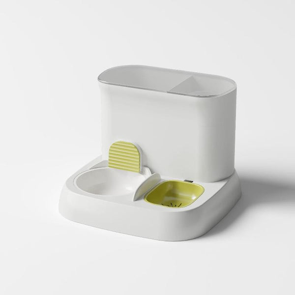 Elosung Pet Automatic Feeding Water Dispenser Ceramic Bowl Green 28.5 * 25Cm Dog Automatic Feeders