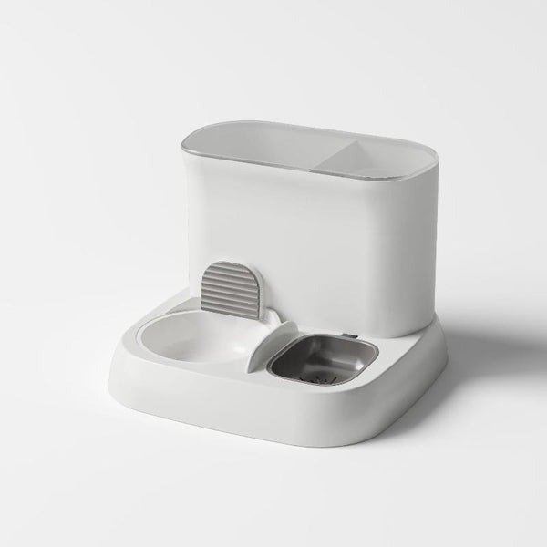 Elosung Pet Automatic Feeding Water Dispenser Ceramic Bowl Grey 28.5 * 25Cm Dog Automatic Feeders