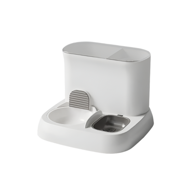 Elosung Pet Automatic Feeding Water Dispenser Ceramic Bowl Grey 28.5 * 25Cm Dog Automatic Feeders