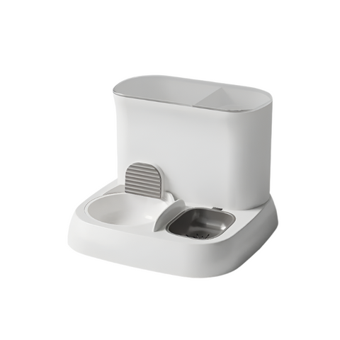 Elosung Pet Automatic Feeding Water Dispenser Ceramic Bowl Grey 28.5 * 25Cm Dog Automatic Feeders