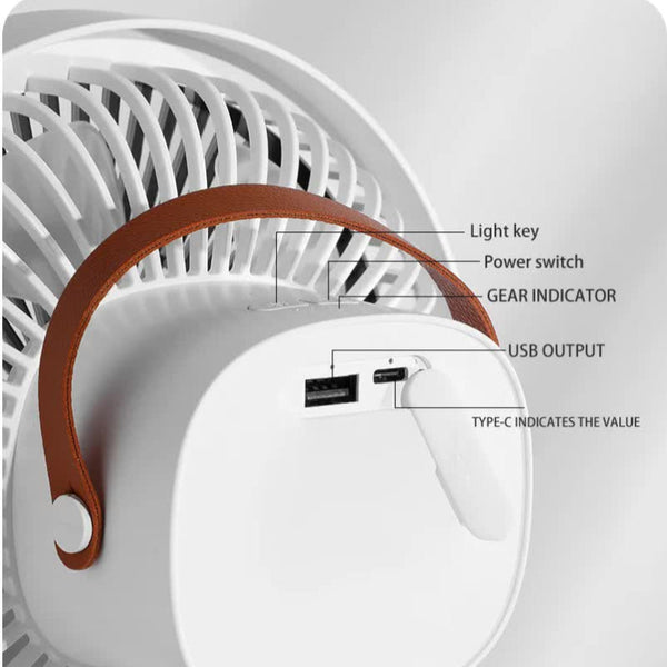 Elosung Gery Portable Outdoor Tripod Fan Usb Rechargeable Camping With Remote Control Folding & For Activities And Travel Portable Fans