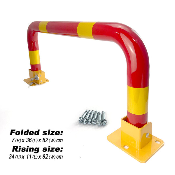 Arch Parking Barrier Fold Down Vehicle Security Locker Keyed Different Safety Cones Posts Barriers