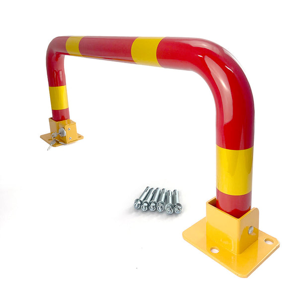 Arch Parking Barrier Fold Down Vehicle Security Locker Keyed Alike Safety Cones Posts Barriers