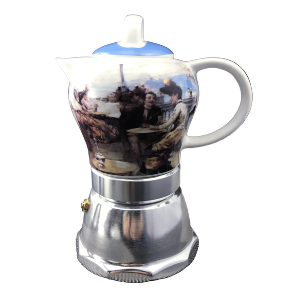 Afternoon Tea Vintage Porcelain Ceramic Italian Stove Top Espresso Coffee Maker 3 4 Cups 200Ml Other Coffee Tea & Espresso Makers