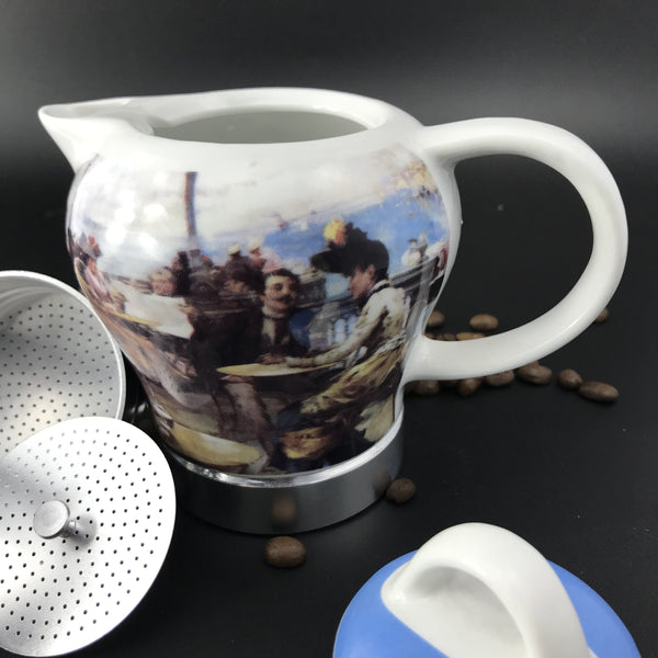 Afternoon Tea Vintage Porcelain Ceramic Italian Stove Top Espresso Coffee Maker 3 4 Cups 200Ml Other Coffee Tea & Espresso Makers