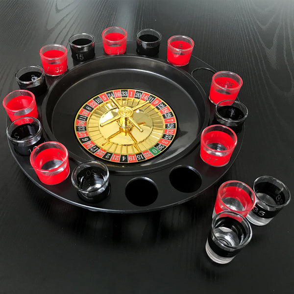 Oz Goodlife Wine Game Shot Drinking Roulette Set With Casino Spin Glass Party Bar Party Games & Activities