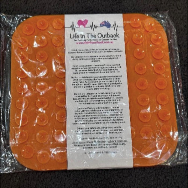 Life In The Outback 1X Pet Lick Pad Blue Dishes Feeders & Fountains