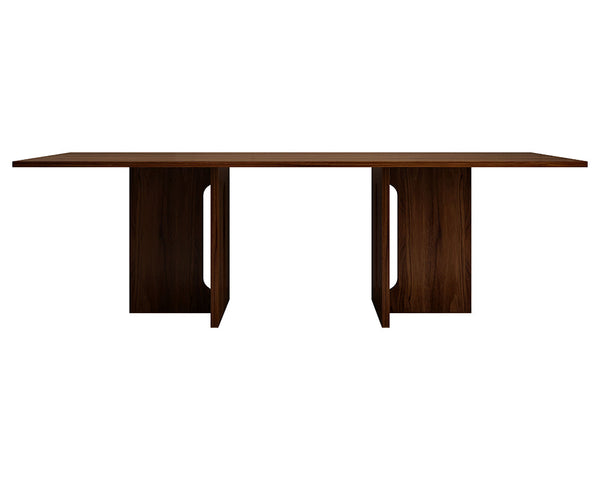 Walnut Melamine Dining Table 6 Seater Dining Tables