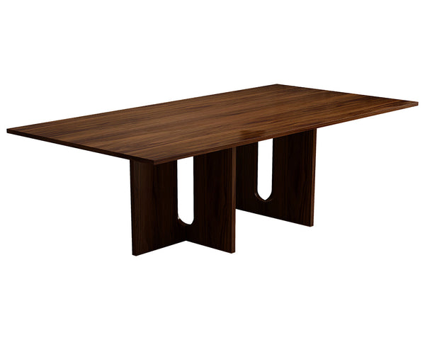Walnut Melamine Dining Table 6 Seater Dining Tables