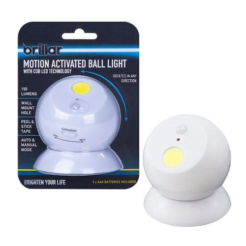 Brillar Motion Activated Swivel Ball Light Wall Lights