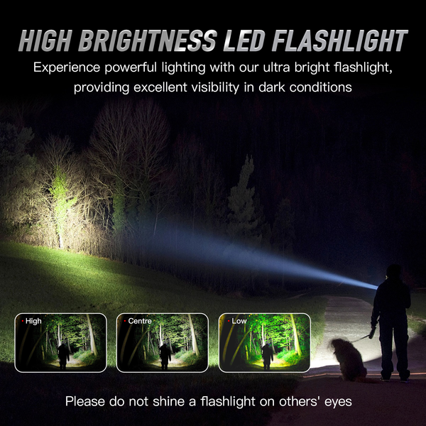 Brillar Aluminium Long Torch Black Flashlights