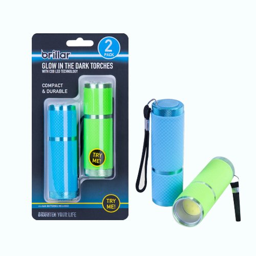 Duo 2 Pack Glow In The Dark Flashlights