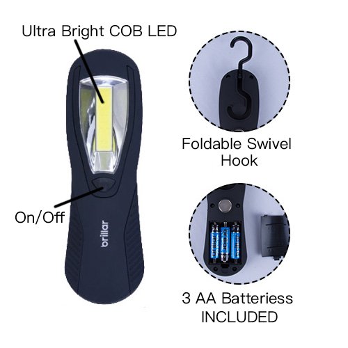 300 Lumens Ultra Bright Work Light With Cob Led Technology Black/Navy Torches & Work Lights