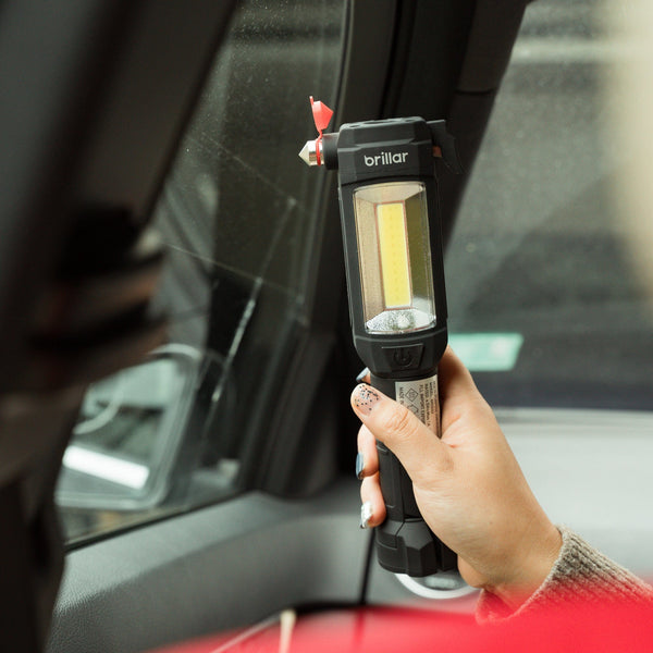 Brillar Emergency Torch Seatbelt Cutter Window Breaker Black Torches & Work Lights