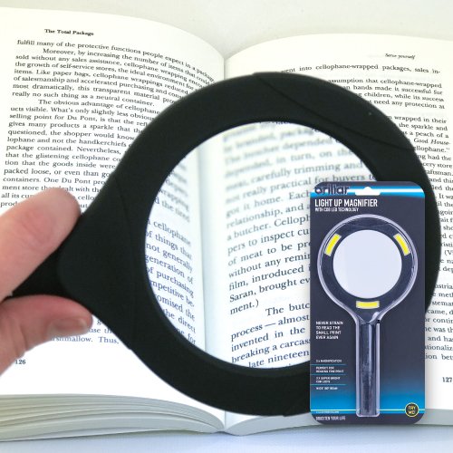 Brillar Light Up Magnifying Glass With Cob Led Technology Black/Navy Loupes Magnifiers