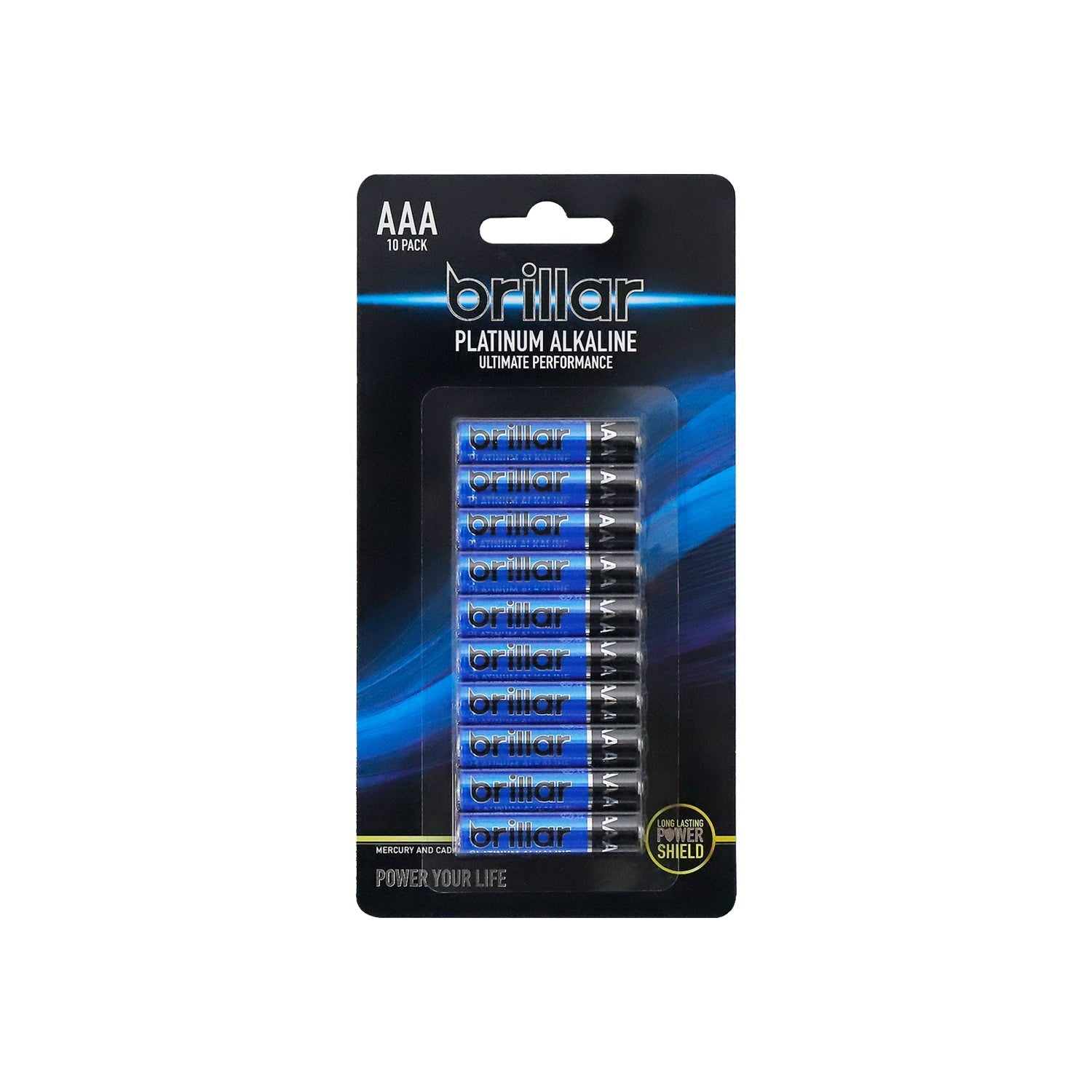 Brillar 10Pkaaa Alkaline Batteries1.5Vlr03 Single Use Batteries