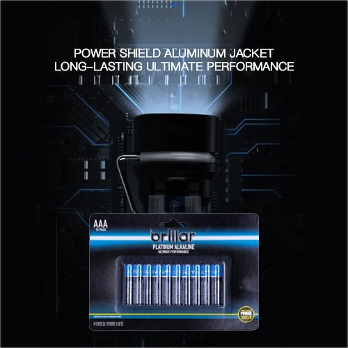 Brillar 10Pkaaa Alkaline Batteries1.5Vlr03 Single Use Batteries