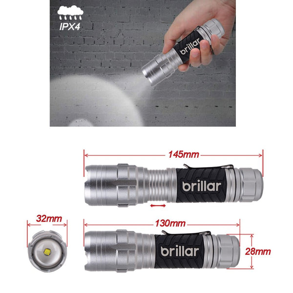 Brillar Mighty Mate Flashlight 300 Lumen Battery Torch Flashlights