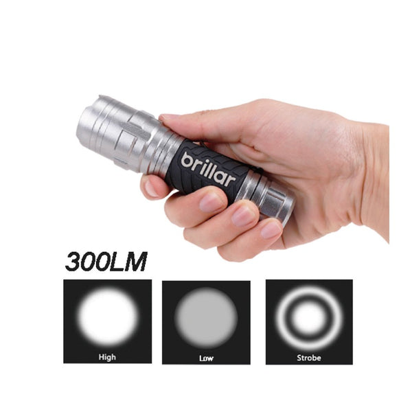 Brillar Mighty Mate Flashlight 300 Lumen Battery Torch Flashlights