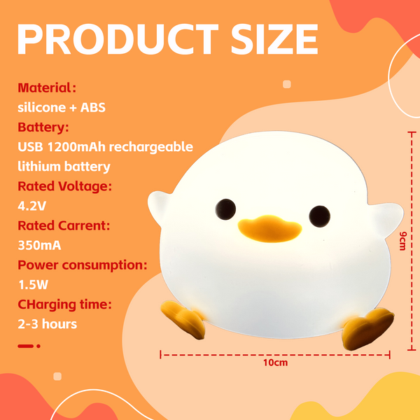 Squishy Cute Duck Night Light Night Lights