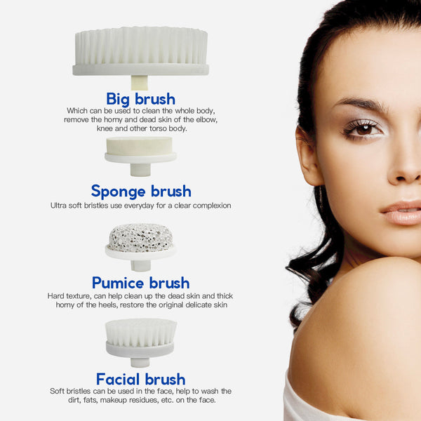 Clevinger Ultimate Spin Facial Cleansing Brush Set 4 Heads Facial Cleansing Devices