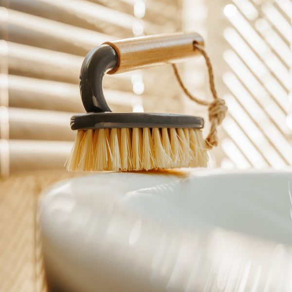 Eco Bamboo Handle Iron Household Scrubber Brush Cleaning Brushes