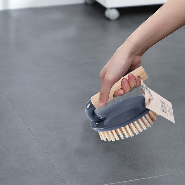 Eco Bamboo Handle Iron Household Scrubber Brush Cleaning Brushes