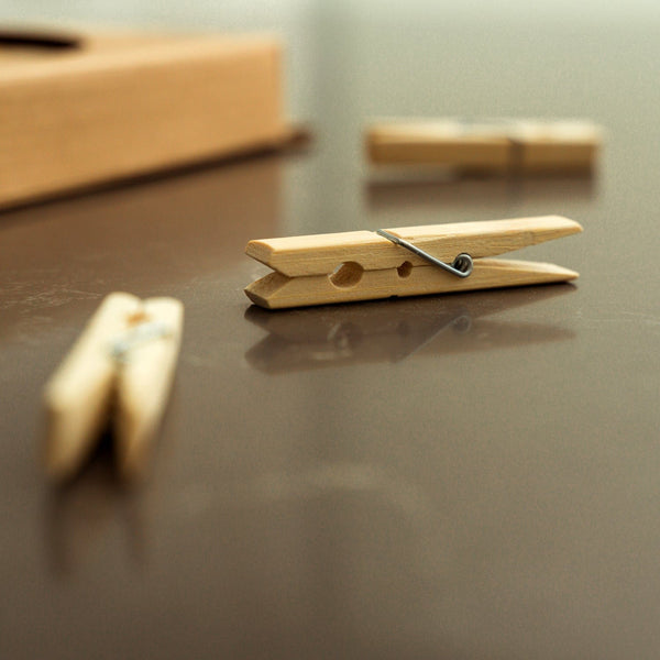 Eco Bamboo Clothes Pegs 50 Pcaks Pegs & Peg Bags
