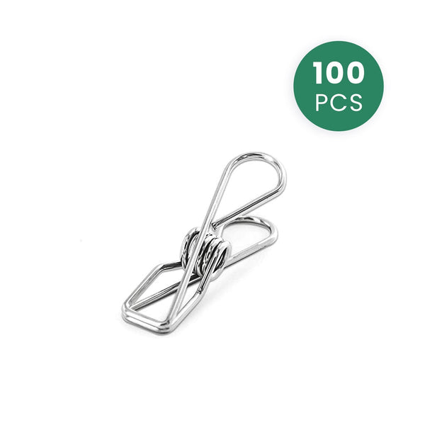 100Pcs Stainless Steel Pegs Pegs & Peg Bags