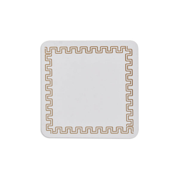 Clevinger Set Of 4 Mdf Gold Border Coasters