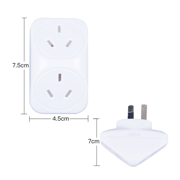 2400W Versatile Double Triangle Adapter Power Strips & Surge Protectors