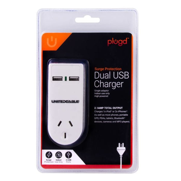 2400W High Powered Dual Usb Charger Adaptor With Surge Protection Power Strips & Surge Protectors