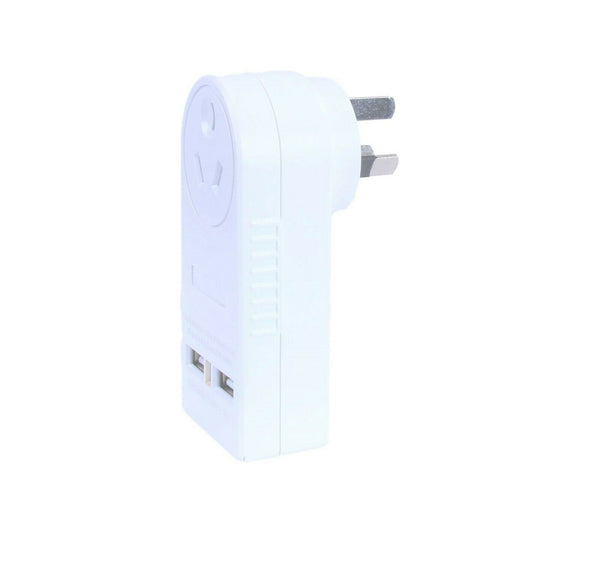 2 X 2400W High Powered Dual Usb Charger Adaptor With Surge Protection Power Strips & Surge Protectors