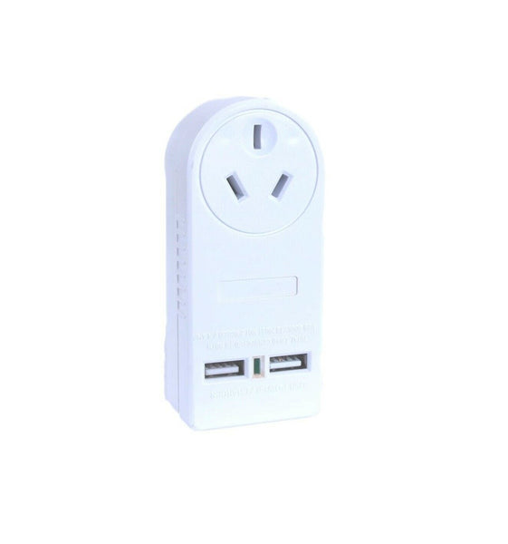 2 X 2400W High Powered Dual Usb Charger Adaptor With Surge Protection Power Strips & Surge Protectors