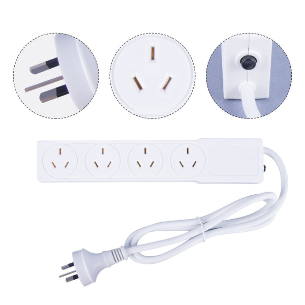 4 Outlet Power Board With 1 Meter Lead Cable Power Strips & Surge Protectors