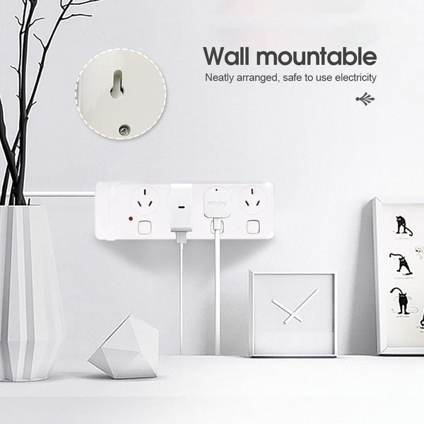 4 Outlet Power Board With Surge Protection Individual Switches 1M Lead Cable Power Strips & Surge Protectors