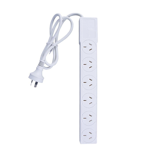 6 Outlet Power Board With Overload Protection 1M Lead Cable Power Strips & Surge Protectors