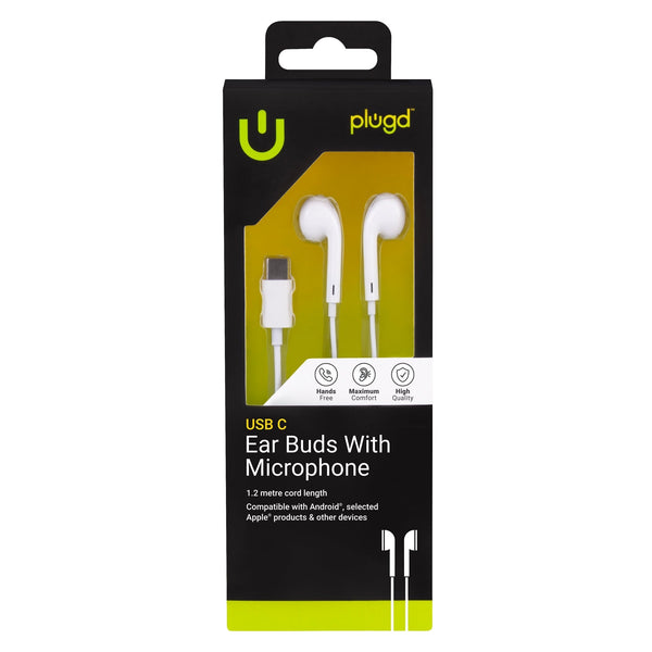 1.2M Usb C Ear Buds With Microphone Earbuds