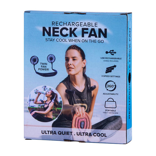 Sports Fan Hanging Usb Charging Travel Creative Neck Tool Portable 3 Speeds Black Portable Fans