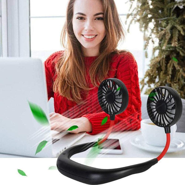 Sports Fan Hanging Usb Charging Travel Creative Neck Tool Portable 3 Speeds White Portable Fans