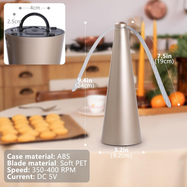 Battery Operated Shoo Fly Chemical Free Fly Repellent Fan Gold Portable Fans