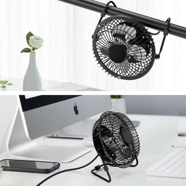360 Degree Tilt Adjustable Usb Portable Mini Desk Fan Portable Fans