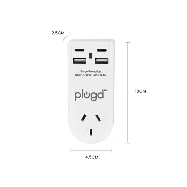2 Usb A And C Wall Charger With Surge Protection Power Strips & Surge Protectors