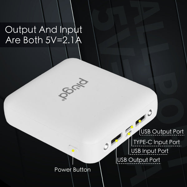 5000Mah Fast Charge Power Bank With 4 Built In Cables And Led Lights Chargers & Cradles