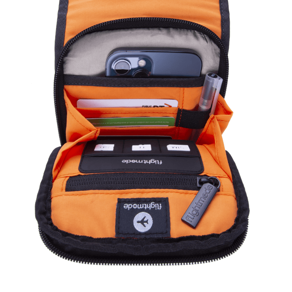 Flightmode Rfid Neck Pouch Charcoal Travel Wallets
