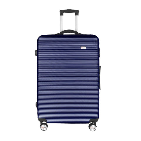28" Digital Weighing Scale And Usb Charging Port Lightweight Luggage Suitcase Blue Suitcases
