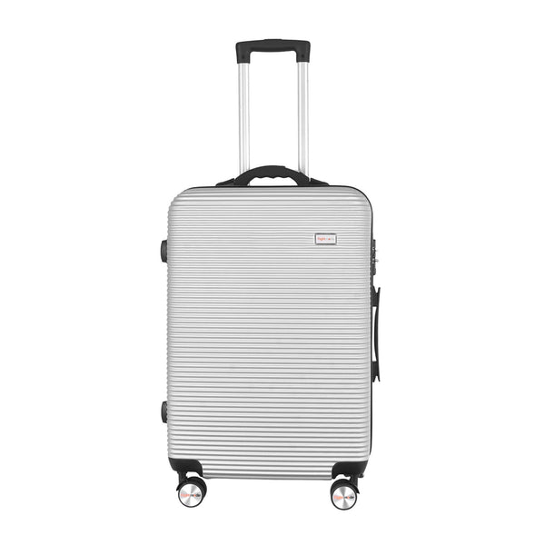 24" Digital Weighing Scale And Usb Charging Port Lightweight Luggage Suitcase Silver Suitcases