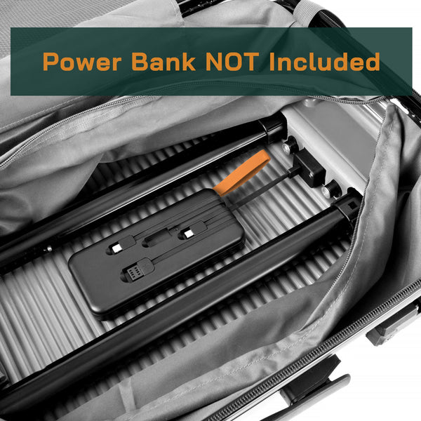 24" Digital Weighing Scale And Usb Charging Port Lightweight Luggage Suitcase Silver Suitcases