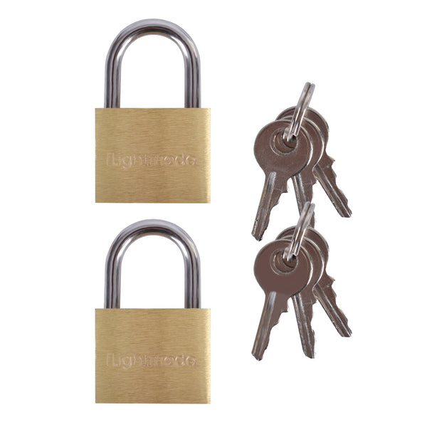 Flightmode Brass Padlock 2 Pack Padlocks